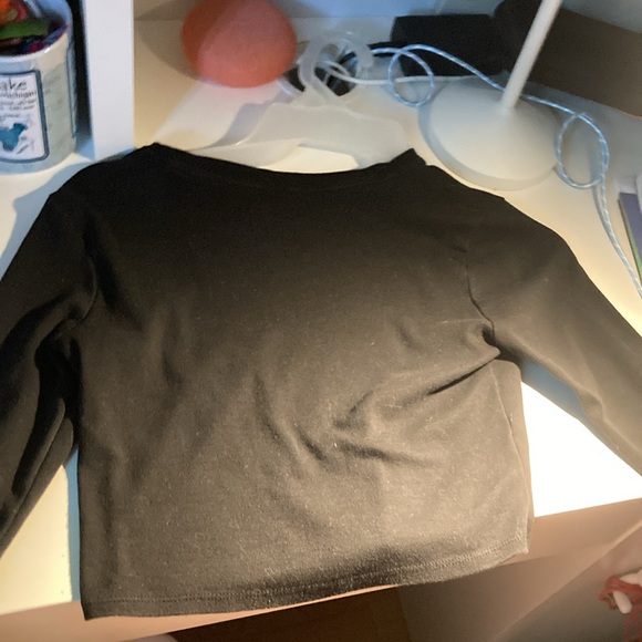OG Babe Cropped Long Sleeve Black Top - Picture 3 of 4
